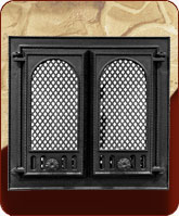 116 - Каминная дверца застекленная размеры 410х410 мм, вес 18,0 кг  